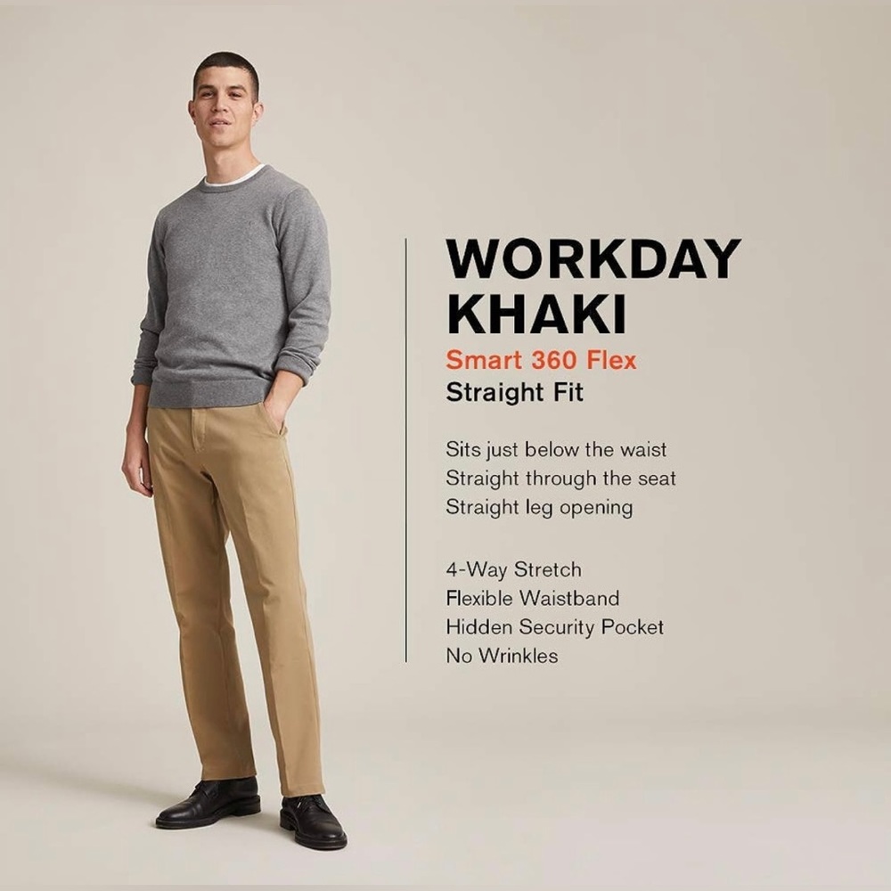 NWT Dockers Men's Straight Fit Workday Khaki Size 32x30 - Picture 7 of 7